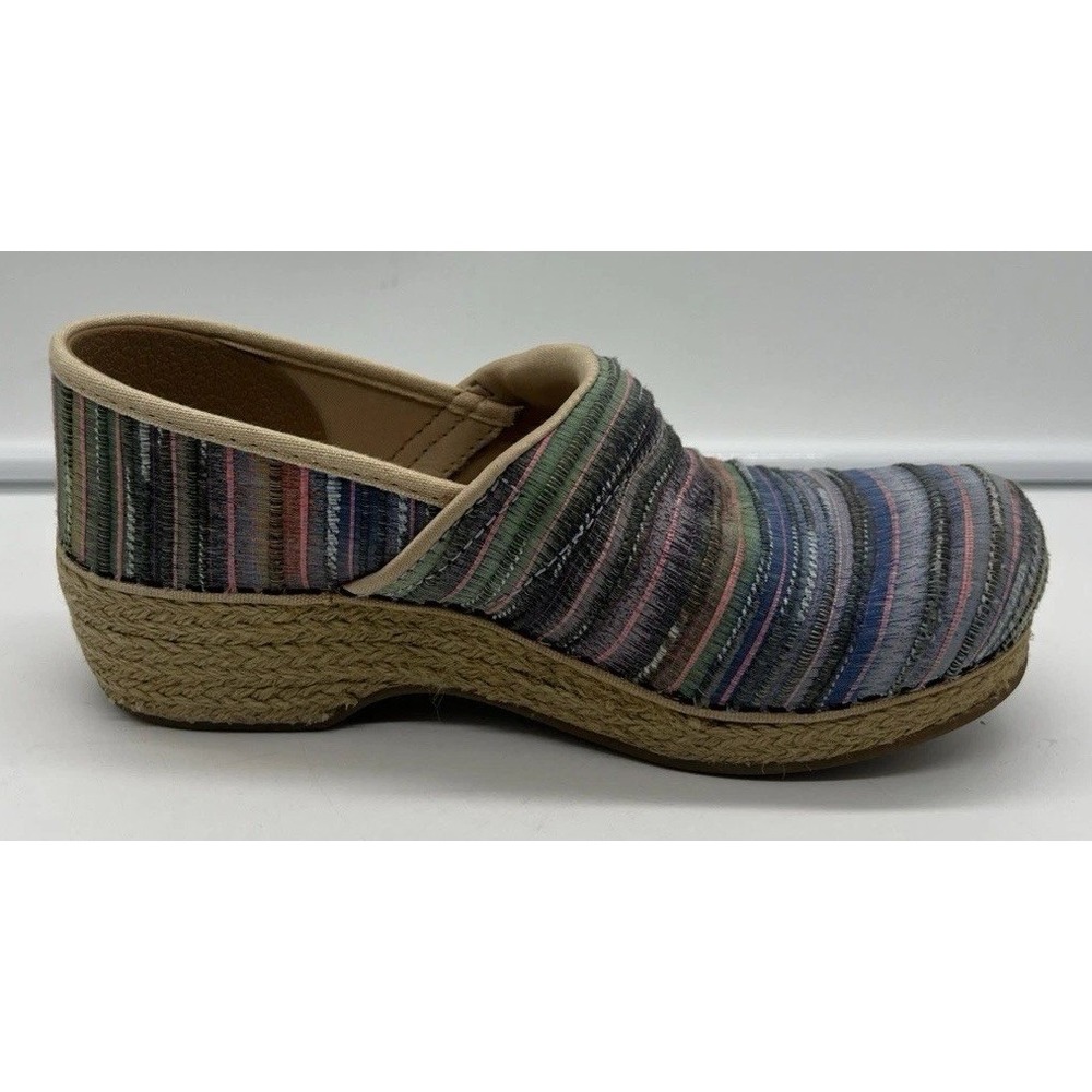 Dansko Clogs Fabric Jute Pro Artisan Weave Sunset Fabric Women's Sz 38 US 7.5-8 - Picture 3 of 14
